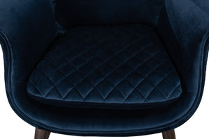 Sarreid Wings Chair Blue - Luxurious Velvet Upholstery & Sleek Metal Frame For Modern Home Comfort Blue  30027