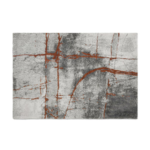 English Elm Jennifer Taylor Home - Quarry 5x6.5' Abstract Area Rug — Waterproof Polypropylene, Fade-Proof Medium Pile, Gray Cream Rust Elegance B2719P245965
