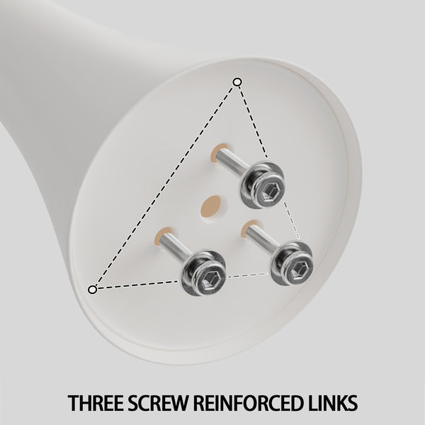English Elm 31.5" Mid-Century White Round Dining Table with Pedestal Base, MDF Top, Seats 2-4, Sleek Design W2189131694
