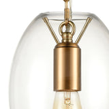 Ellipsa 7'' Wide 1-Light Mini Pendant - Satin Brass 30050/1 Elk Lighting