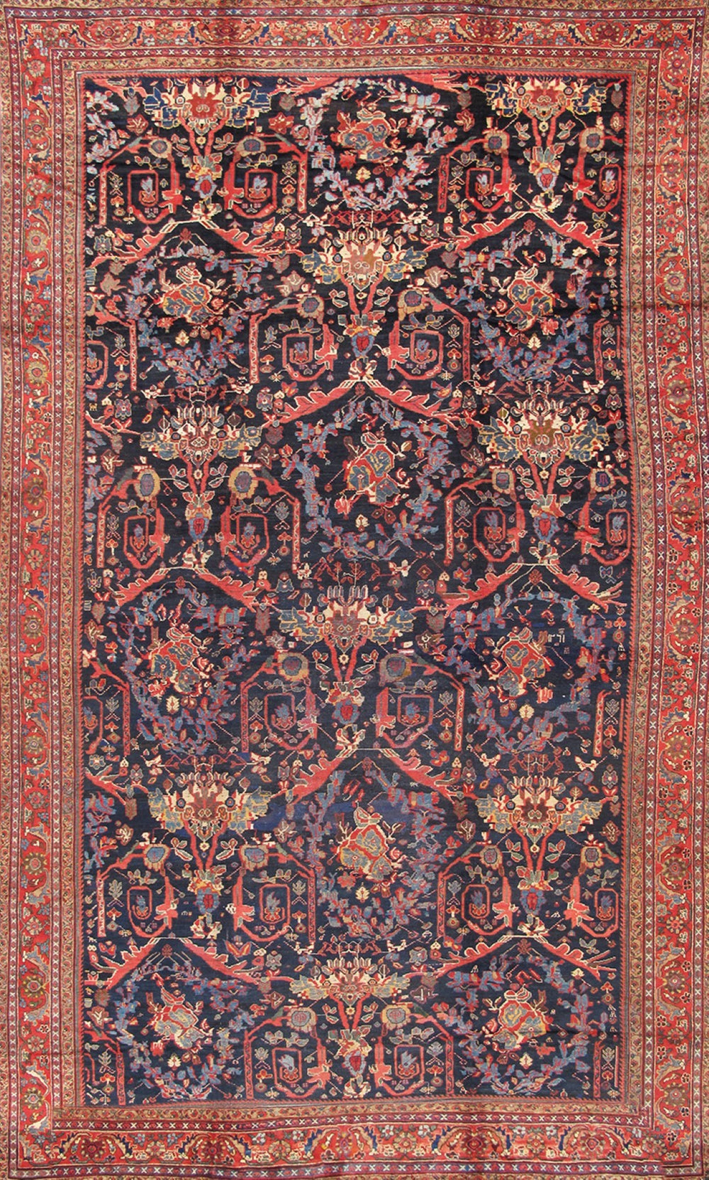 Pasargad Home Antique Melody Collection Hand-knotted Lamb's Wool Area Rug For Timeless Elegance   Mostafi 12x19