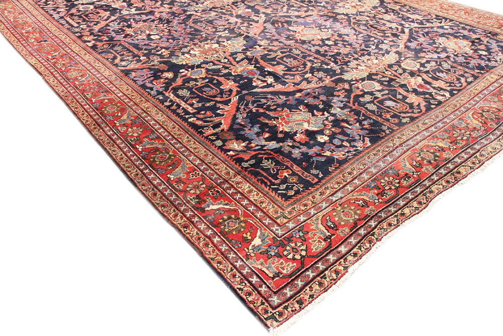 Pasargad Home Antique Melody Collection Hand-knotted Lamb's Wool Area Rug For Timeless Elegance   Mostafi 12x19