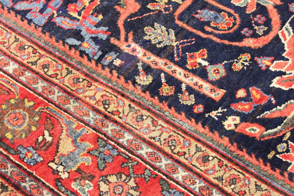 Pasargad Home Antique Melody Collection Hand-knotted Lamb's Wool Area Rug For Timeless Elegance   Mostafi 12x19