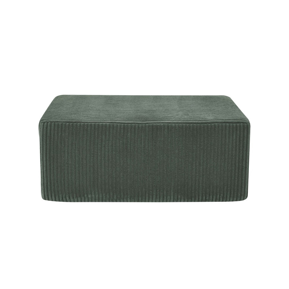 English Elm Full Corduroy Upholstered Ottoman Low Profile Footrest for Relaxed Living Rooms B2748P418064