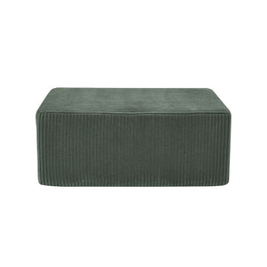 English Elm Full Corduroy Upholstered Ottoman Low Profile Footrest for Relaxed Living Rooms B2748P418064
