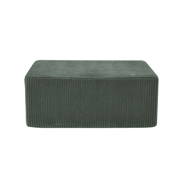 English Elm Full Corduroy Upholstered Ottoman Low Profile Footrest for Relaxed Living Rooms B2748P418064