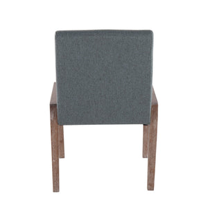 English Elm Carmen Contemporary Chair Set Of 2: Stylish Teal Fabric & White-Washed Wood For Modern Spaces B202S01323
