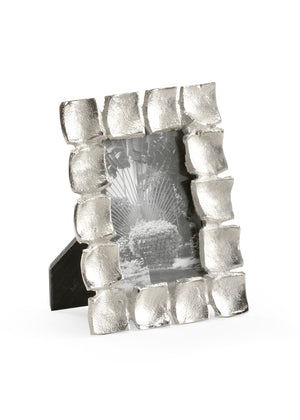 Wildwood Shoe Buckle Frame Mount Vernon Patinated Silver Photo Frame With Classic Buckle Motif And Glass Cover For Display 8h x 6w x 1d 300705