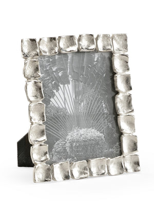 Wildwood Shoe Buckle Frame Mount Vernon Patinated Silver Photo Frame With Classic Buckle Motif And Glass Cover For Display 12h x 9w x 1d 300707