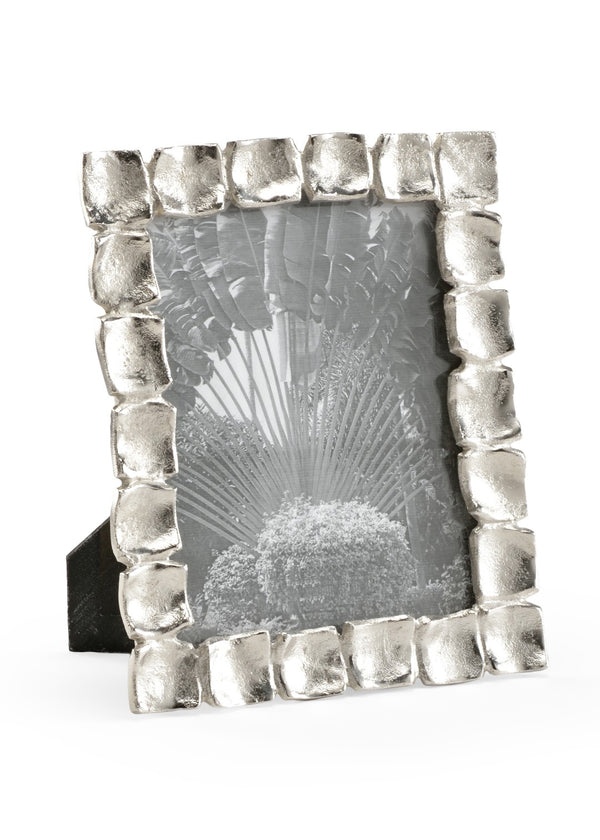 Wildwood Shoe Buckle Frame Mount Vernon Patinated Silver Photo Frame With Classic Buckle Motif And Glass Cover For Display 12h x 9w x 1d 300707