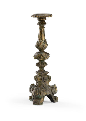 Wildwood Ornate Venetian Gold Candlestick — 21.5" Cast Composite Accent With Intricate Detailing & Antiqued Finish 300775