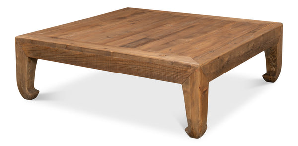 Sarreid Classic Chinese Coffee Table - Handcrafted Reclaimed Pine Design For Timeless Elegance And Durability Tan  30083