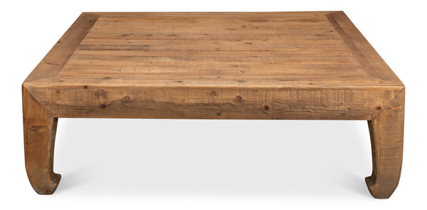 Sarreid Classic Chinese Coffee Table - Handcrafted Reclaimed Pine Design For Timeless Elegance And Durability Tan  30083