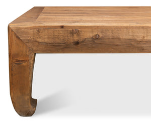 Sarreid Classic Chinese Coffee Table - Handcrafted Reclaimed Pine Design For Timeless Elegance And Durability Tan  30083