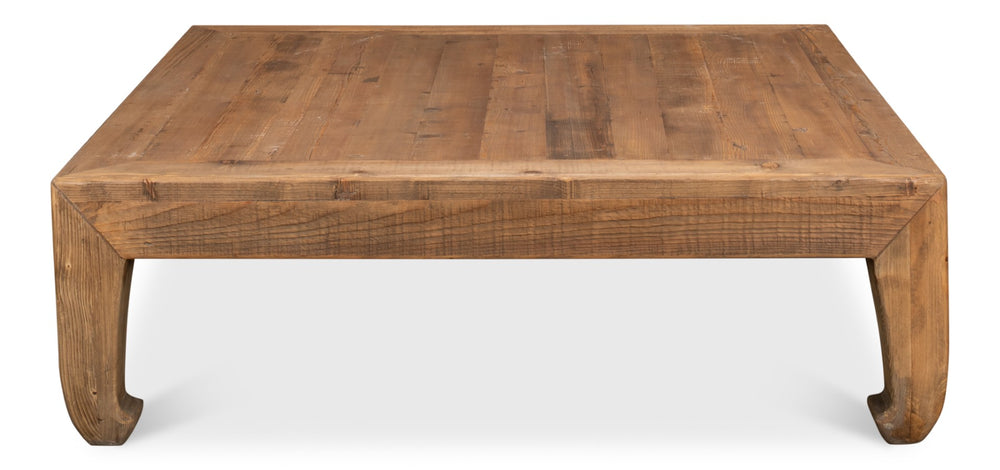 Sarreid Classic Chinese Coffee Table - Handcrafted Reclaimed Pine Design For Timeless Elegance And Durability Tan  30083