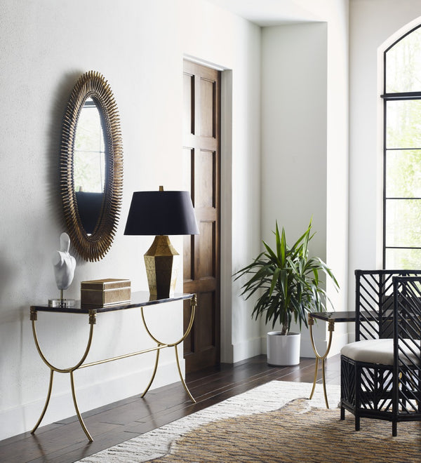 Wildwood Lucius Oval Wall Mirror With Antique Leaf Finish, 46" X 28" – Elegant, Reflective Focal Point For Entryways Gold 300852