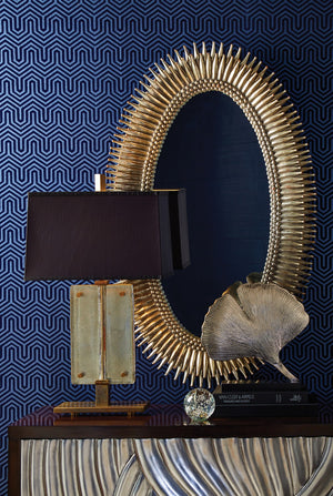 Wildwood Lucius Oval Wall Mirror With Antique Leaf Finish, 46" X 28" – Elegant, Reflective Focal Point For Entryways Silver 300854