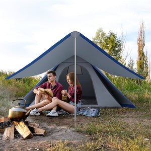 English Elm Outsunny Teepee Camping Tent Waterproof Oxford Fabric Porch Canopy for 3 Person Hiking W2225P200810
