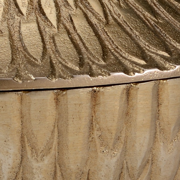 Wildwood Fig Antique Bronze Fig Canister Small — Sculptural Cast Aluminum Jar With Textured Genie-Bottle Silhouette 300947