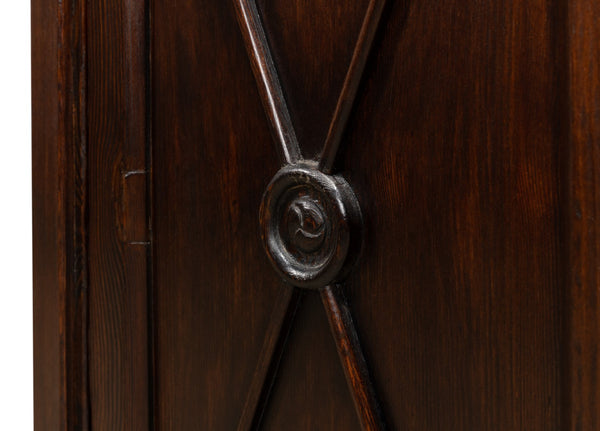 Sarreid Marksman Sideboard Dark Brown - Stylish 6-door Storage With 3 Removable Shelves For Any Space Brown  30096