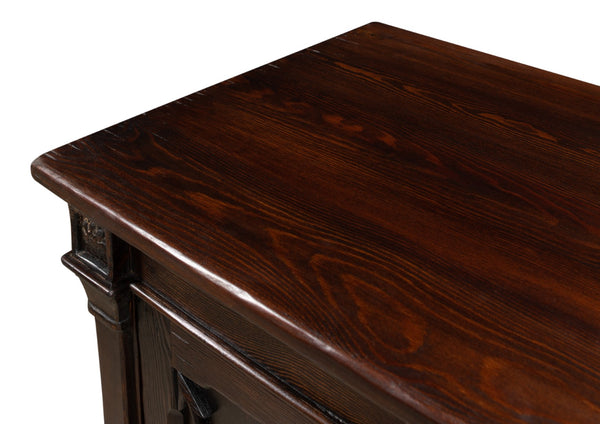 Sarreid Marksman Sideboard Dark Brown - Stylish 6-door Storage With 3 Removable Shelves For Any Space Brown  30096