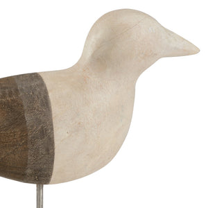 Wildwood Shorebird Hand-Stained Mango Wood Sculpture, 12" Coastal Decor Accent For Mantels & Shelves (Sm) 300989