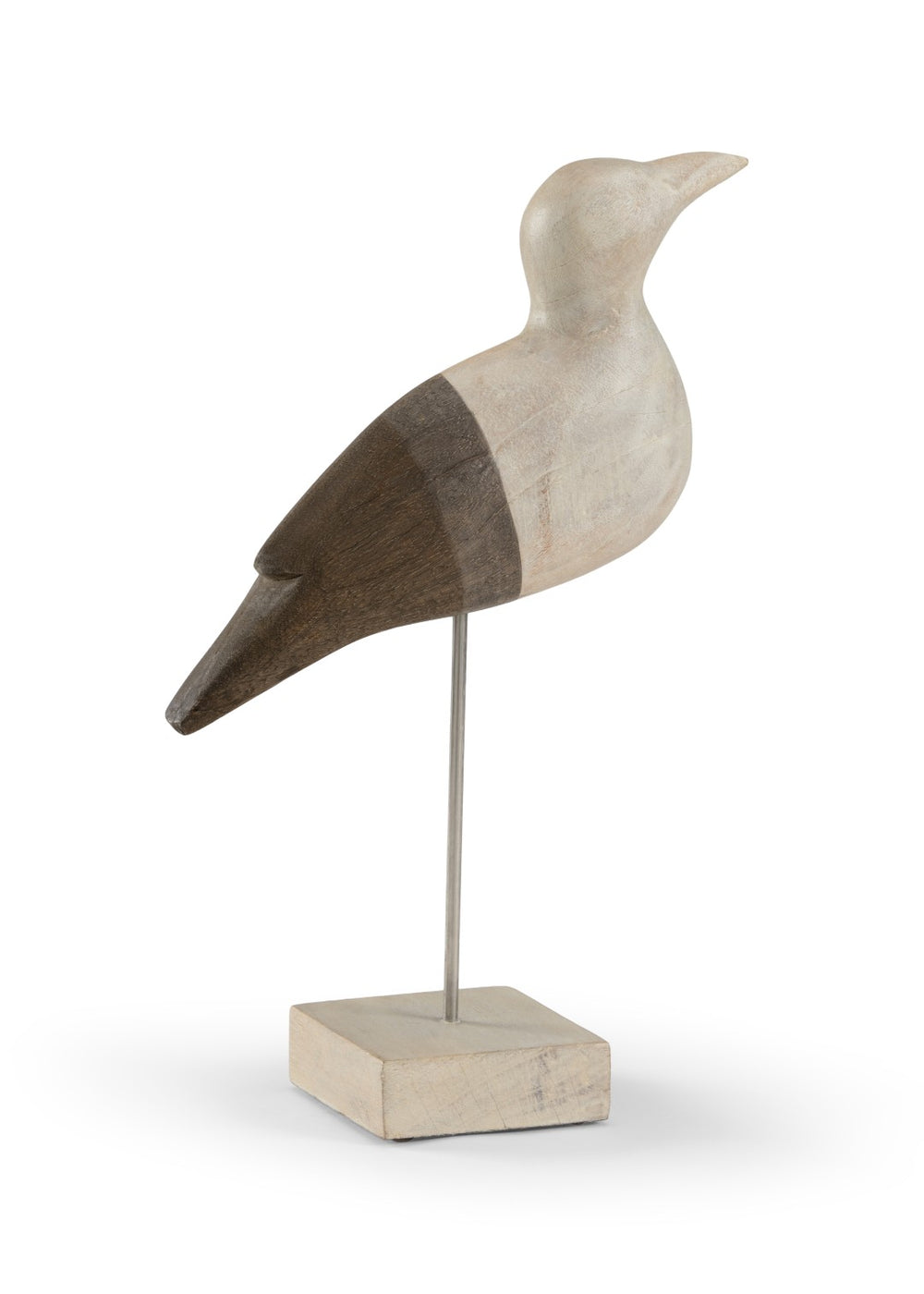 Wildwood Shorebird Hand-Stained Mango Wood Sculpture 15.5"H Coastal Tabletop Decor For Mantels & Shelves 300990