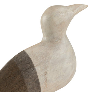 Wildwood Shorebird Hand-Stained Mango Wood Sculpture 15.5"H Coastal Tabletop Decor For Mantels & Shelves 300990
