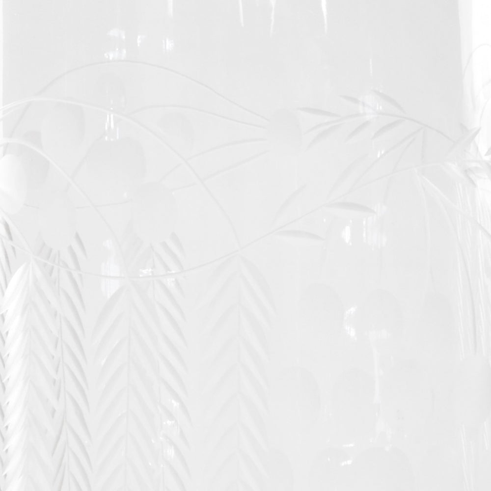 Wildwood Weeping Weeping Grape Vase — 15" Hand-Cut Clear Glass Vase With Faceted Grape Pattern For Flowers & Candles 300999