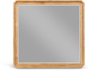 Meridian Furniture Parker Ash Veneer Wall Mirror with Stylish Frame for Modern Entryway or Living Room Decor Natural 300Natural-M