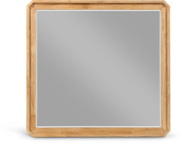 Meridian Furniture Parker Ash Veneer Wall Mirror with Stylish Frame for Modern Entryway or Living Room Decor Natural 300Natural-M