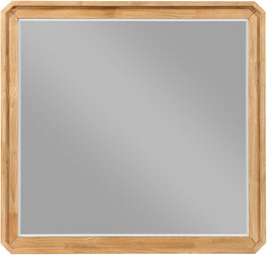Meridian Furniture Parker Ash Veneer Wall Mirror with Stylish Frame for Modern Entryway or Living Room Decor Natural 300Natural-M