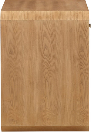 Meridian Furniture Parker Mid-century Modern Ash Veneer Nightstand with Single Drawer for Bedroom Storage Natural 300Natural-NS