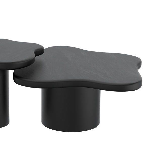 Worldwide Home Furnishings Mayal-coffee Large Designer-inspired Mango Wood Table For Modern And Rustic Home Decor Styles Black Solid Mango Wood 301-149lg_Blk