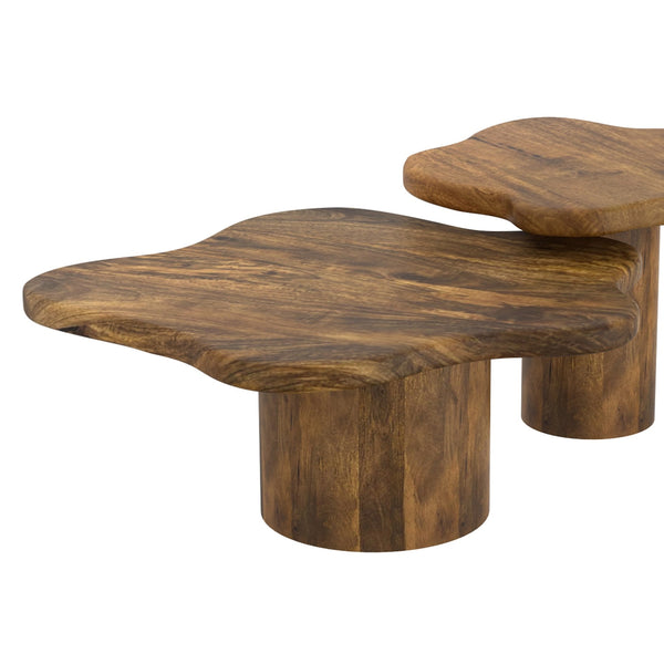 Worldwide Home Furnishings Mayal-coffee Large Designer-inspired Mango Wood Table For Modern And Rustic Home Decor Styles Walnut Solid Mango Wood 301-149lg_Wal