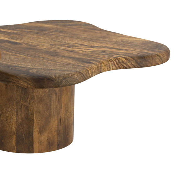Worldwide Home Furnishings Mayal-coffee Large Designer-inspired Mango Wood Table For Modern And Rustic Home Decor Styles Walnut Solid Mango Wood 301-149lg_Wal