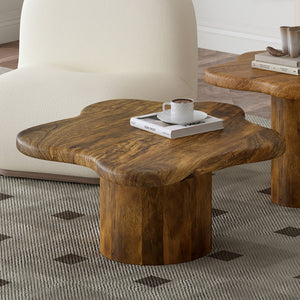Worldwide Home Furnishings Mayal-coffee Stylish Mango Wood Table – Designer-inspired For Modern Or Rustic Decor Styles Walnut Solid Mango Wood 301-149sm_Wal