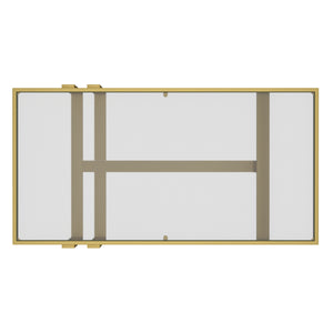 Worldwide Home Furnishings Paxton-coffee Table - Elegant Brushed Gold & Glass Design For Modern Living Room Décor Essentials Brushed Gold Metal,Glass 301-167gl