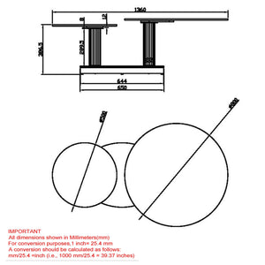 Worldwide Home Furnishings Elara-coffee Table – Contemporary Extendable Design With Stylish Sintered Stone Top For Any Space White Sintered Stone,Metal 301-198wt