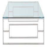 !nspire Eros Coffee Table Silver Stainless Steel/Glass
