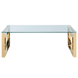 !nspire Eros Coffee Table Gold Stainless Steel/Glass