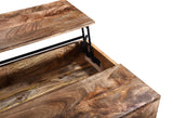 !nspire Ojas Lift Top Coffee Table Natural Burnt Natural Burnt/Black Solid Wood/Wrought Iron