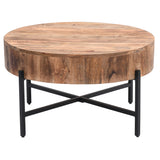 !nspire Blox Coffee Table Natural/Black Solid Wood/Iron