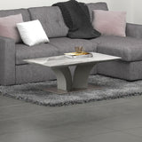 !nspire Napoli Coffee Table Grey Light Grey Faux Marble/Stainless Steel