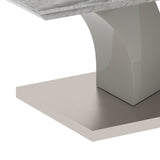 !nspire Napoli Coffee Table Grey Light Grey Faux Marble/Stainless Steel