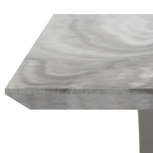 Worldwide Home Furnishings Napoli-coffee Table - Modern Grey Marble-look Design With Geometric Base For Stylish Living Spaces Light Grey Faux Marble,Stainless Steel 301-545gy