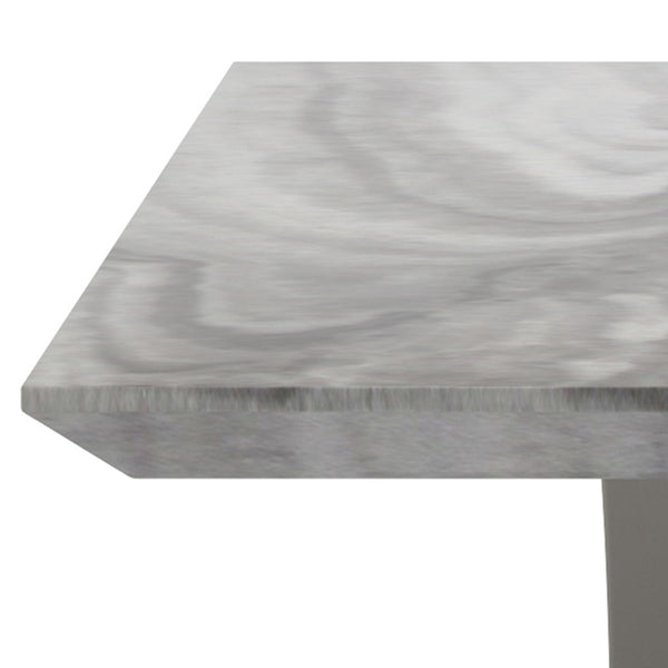 Worldwide Home Furnishings Napoli-coffee Table - Modern Grey Marble-look Design With Geometric Base For Stylish Living Spaces Light Grey Faux Marble,Stainless Steel 301-545gy