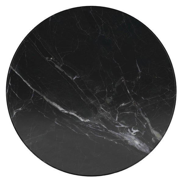 Worldwide Home Furnishings Jilsa-coffee Table - Elegant Solid Mango Wood With Bevelled Marble Top For A Chic Living Space Black,Black Solid Wood,Marble 301-551blk