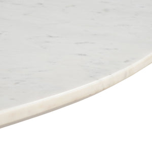 Worldwide Home Furnishings Jilsa-coffee Table - Elegant Solid Mango Wood With Bevelled Marble Top For A Chic Living Space Walnut,White Solid Wood,Marble 301-551wal