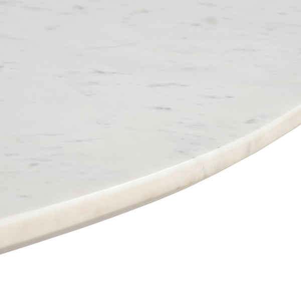 Worldwide Home Furnishings Jilsa-coffee Table - Elegant Solid Mango Wood With Bevelled Marble Top For A Chic Living Space Walnut,White Solid Wood,Marble 301-551wal